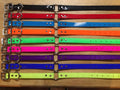 D. DAY GLO COLLAR WITH BOTH C AND D RING - NICKEL PLATED (FREE NAME TAG AT CHECKOUT)