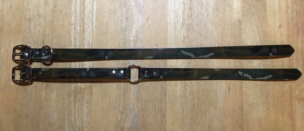 G. DAY GLO CAMO COLLAR - NICKEL PLATED (FREE NAME TAG AT CHECKOUT)