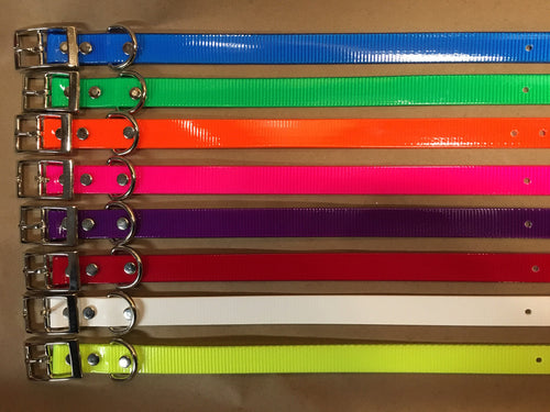 L. 3/4" WIDE REPLACEMENT COLLARS FOR GARMIN TRACKING AND TRAINING SYSTEMS (these can be used as regular dog collars as well) (FREE NAME TAG AT CHECKOUT)